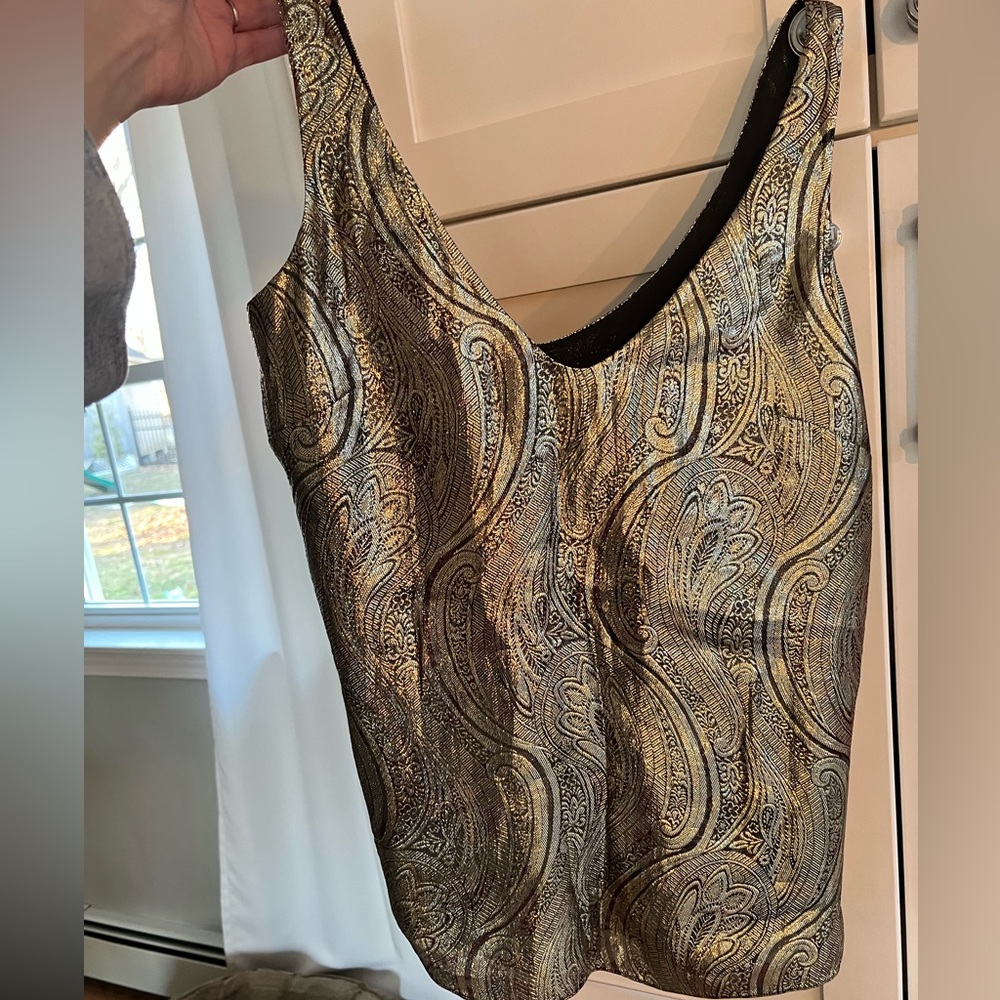 J. CREW metallic blouse - Picture 4 of 7